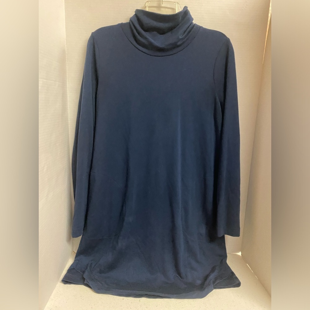 Pure Jill Luxe Tencel Navy Tunic/Dress with Cowl Neck Size S - Picture 4 of 8